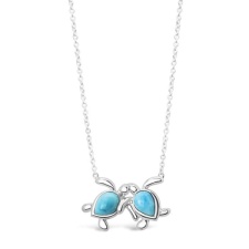 Dune  Best Friends Turtle Necklace Larimar - Goldfinger