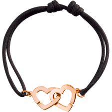 Dinh Van Double Cœur R13 cord bracelet - Goldfinger