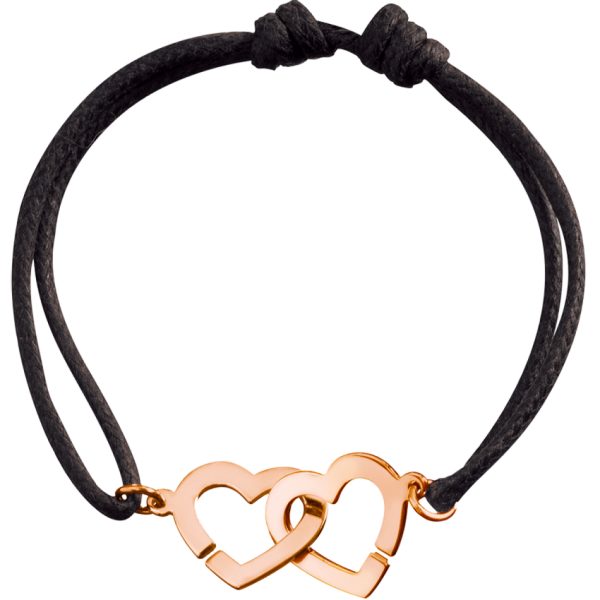 Dinh Van Double Cœur R13 cord bracelet - Goldfinger