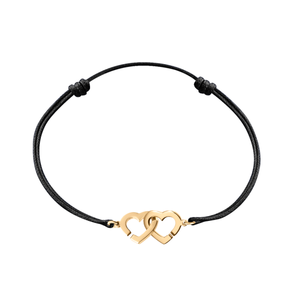 Dinh Van Double Cœur R9 cord bracelet - Goldfinger