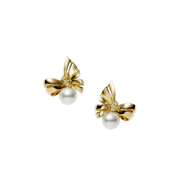 Mikimoto Jeux de Rubans Earrings - Goldfinger