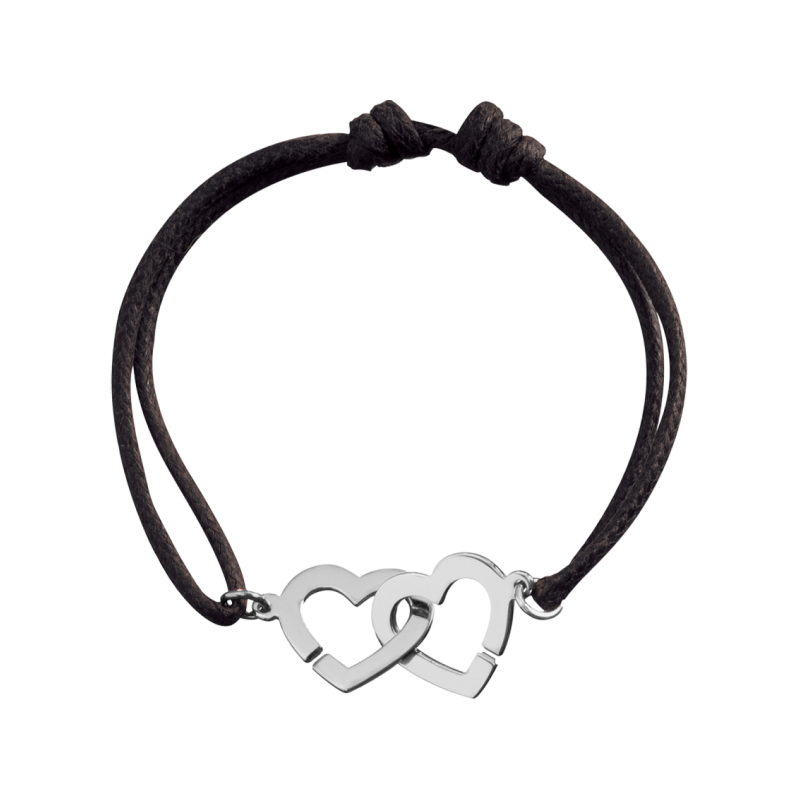 Dinh Van Double Cœur R13 cord bracelet - Goldfinger