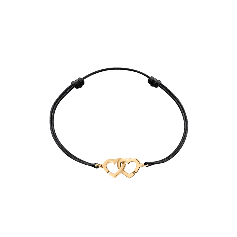 Dinh Van Double Cœur R9 cord bracelet - Goldfinger