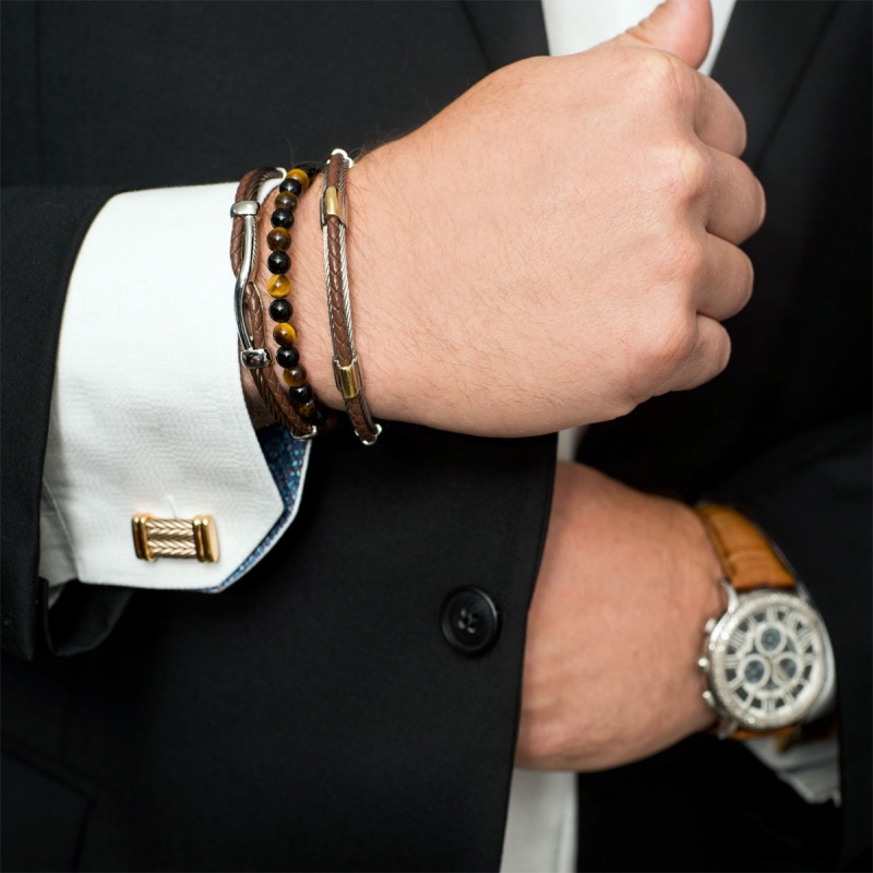 ALOR cable bracelet - Goldfinger